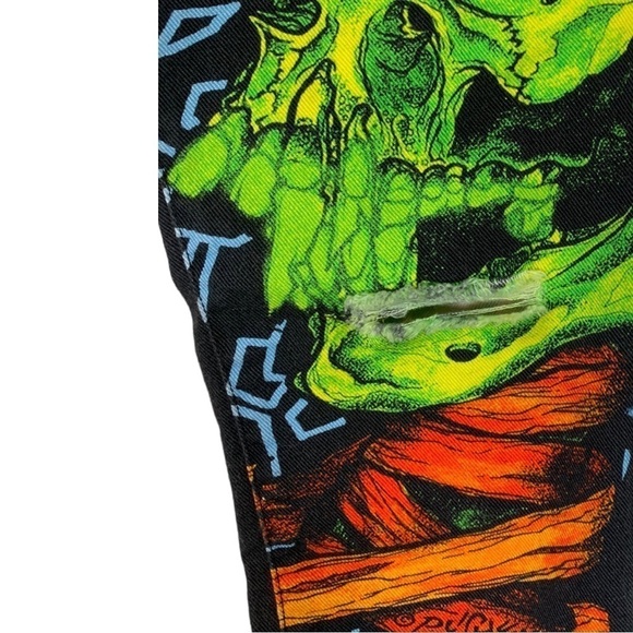 R13 Kate Low Rise Slim Straight Leg Limited Edition Metallica Jeans Size 27 - Picture 8 of 14